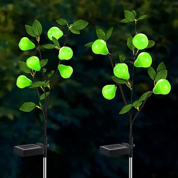 Слънчев Градински лампа Имитация на тревата Изкуствено Грушевое дърво Led декор на вътрешния двор Външна Водоустойчив Ландшафтна лампа