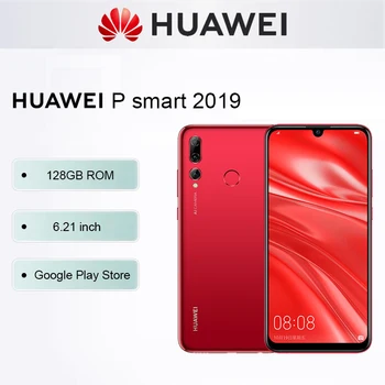 Смартфон HUAWEI P smart 2019 Android 6,21 инча 128 GB Rom Хибриден с две SIM-карти 16 MP + 13 Mp Мобилни телефони на Google Play Store