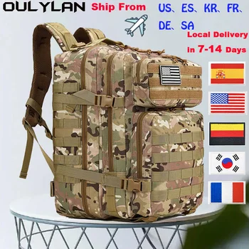 Тактически военни раници Oulylan Голям капацитет от 45 литра на човек за 3 дни Армейските автомати чанти Molle за туризъм на открито Раница за къмпинг
