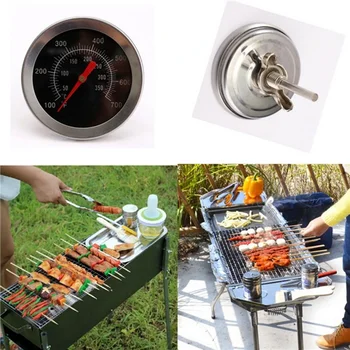 Термометри за фурната от неръждаема стомана, барбекю, smokehouse, скара, Биметаллический термометър, измерване на температура с двоен сензор, инструменти за приготвяне на храна на 500 градуса