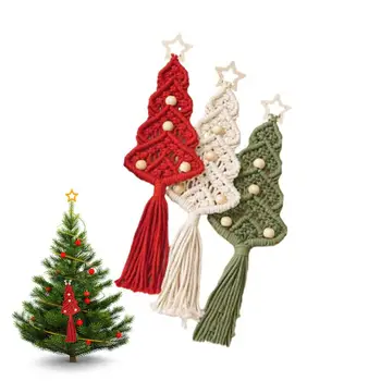 Тъкани, определени за Коледната елха, занаяти собствените си ръце, тъкани гоблени, памучен въже, украса за housewarming, рожден ден и Коледа
