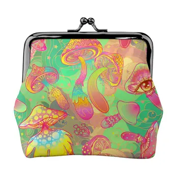Чантата с магически гъбички в бохемски стил, малка в чантата си за дреболии с ключалка-целувка, закопчалката-чантата с катарама за жени