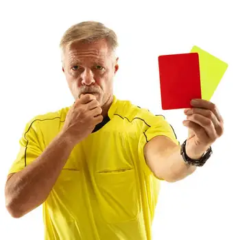 Червени Жълти картона, 2 елемента Футболна Штрафная карта, карта на футболен съдия, Футболен Рефер Доставя Футболен червена и жълта карта за
